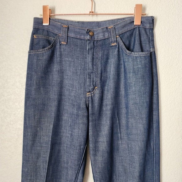 VINTAGE 70s JCPENNEY Denim Jeans Talon 42 Zip High Rise Flare - Picture 9 of 14